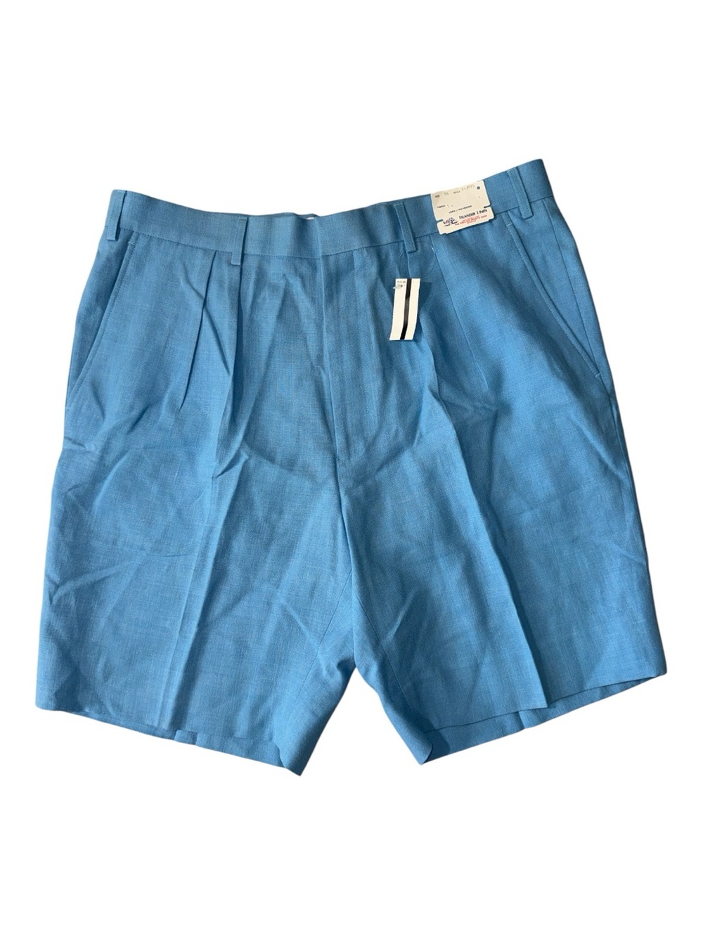 The English sports shop 38 light blue islander linen polyester Bermuda shorts